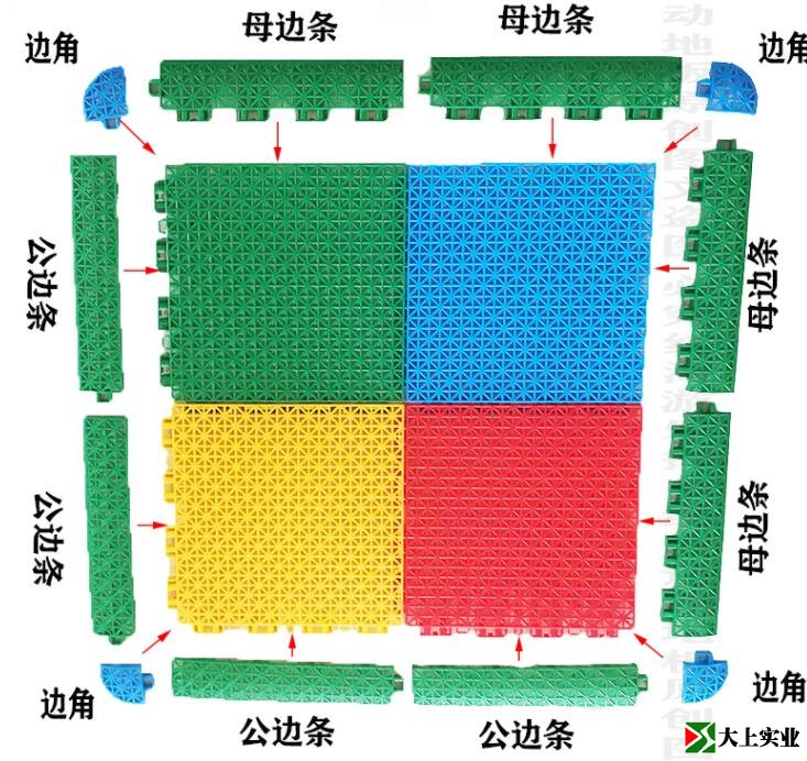 籃球場(chǎng)懸浮式拼裝地板安裝