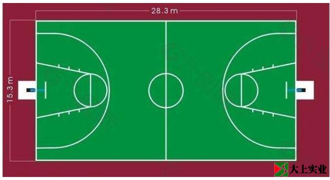 室外專業籃球場地標準尺寸
